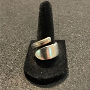 Hand Crafted Silver Plated spoon ring.